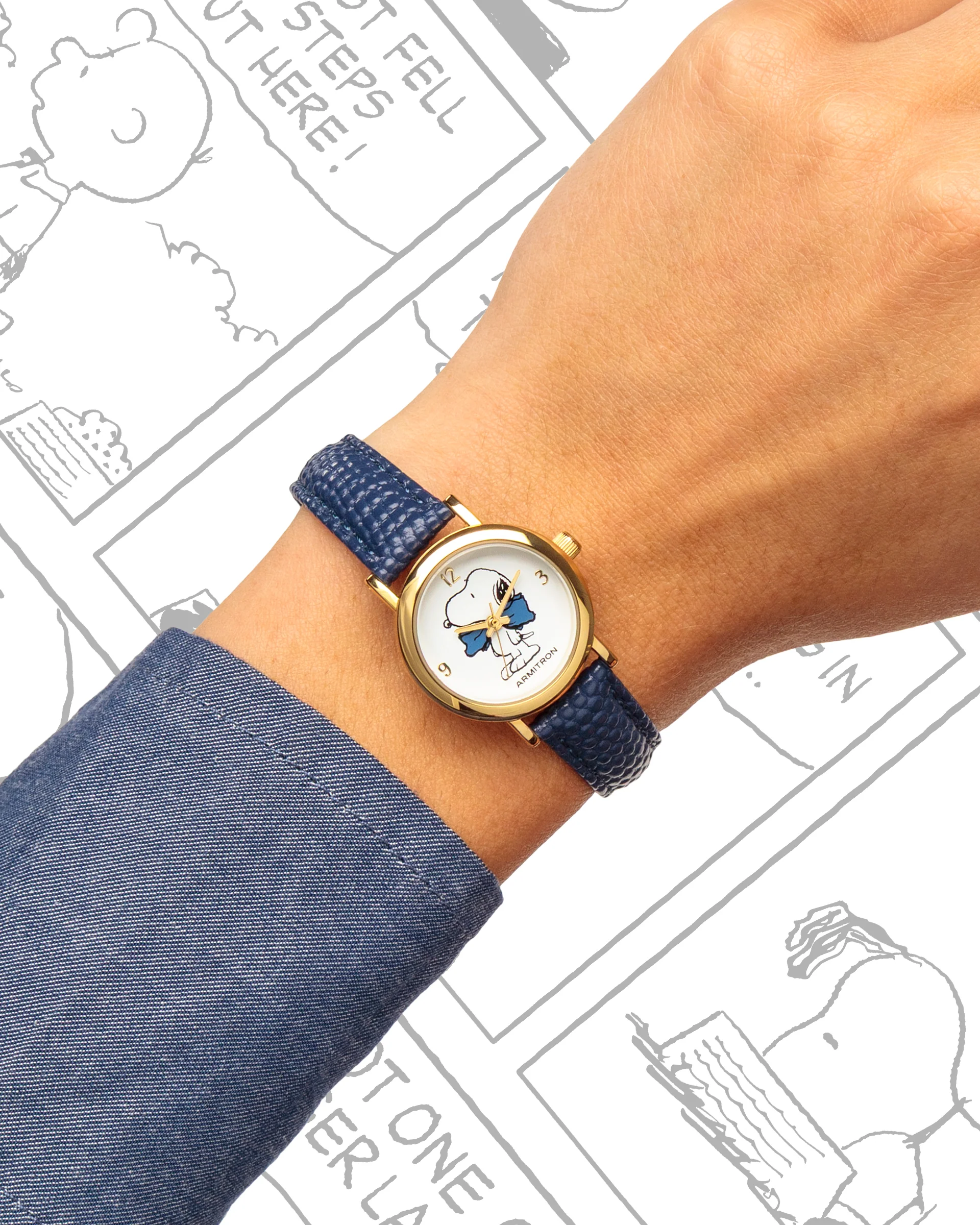 Armitron x Peanuts: Dressed to the Nines | 24mm, Peanuts Navy/Gold - Image 8