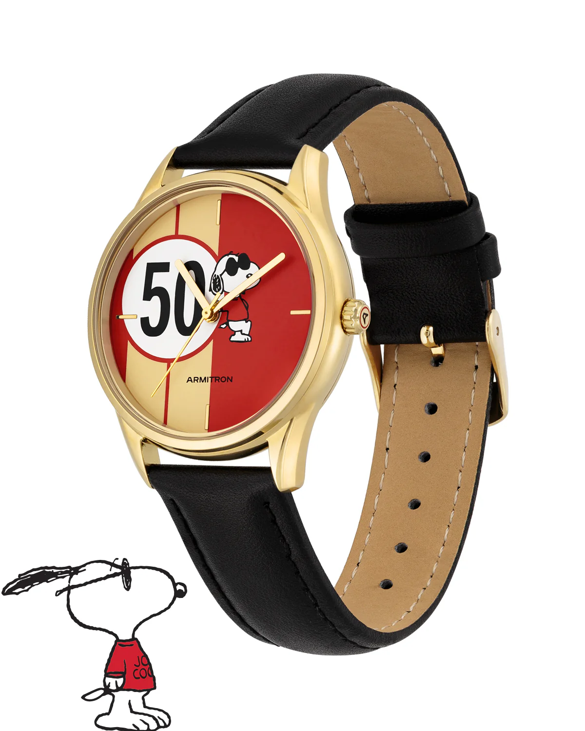 Armitron x Peanuts: Golden Cool | 36mm, Peanuts Black/Gold/Red - Image 3