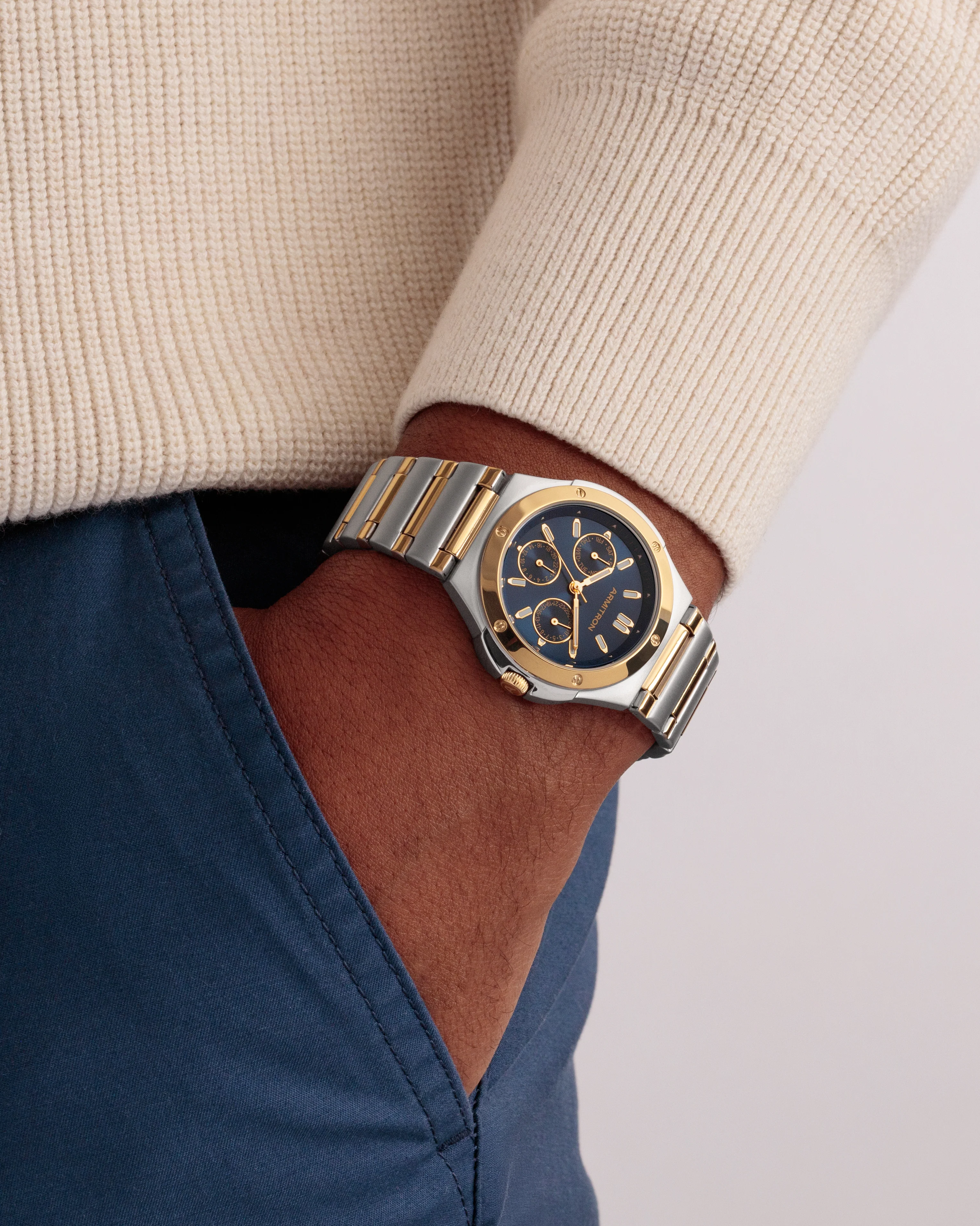 Parker™ | 38mm, Two-Tone Gold & Silver/Navy - Image 5